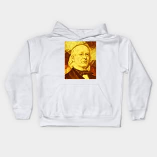 Horace Greeley Golden Portrait | Horace Greeley Artwork 11 Kids Hoodie